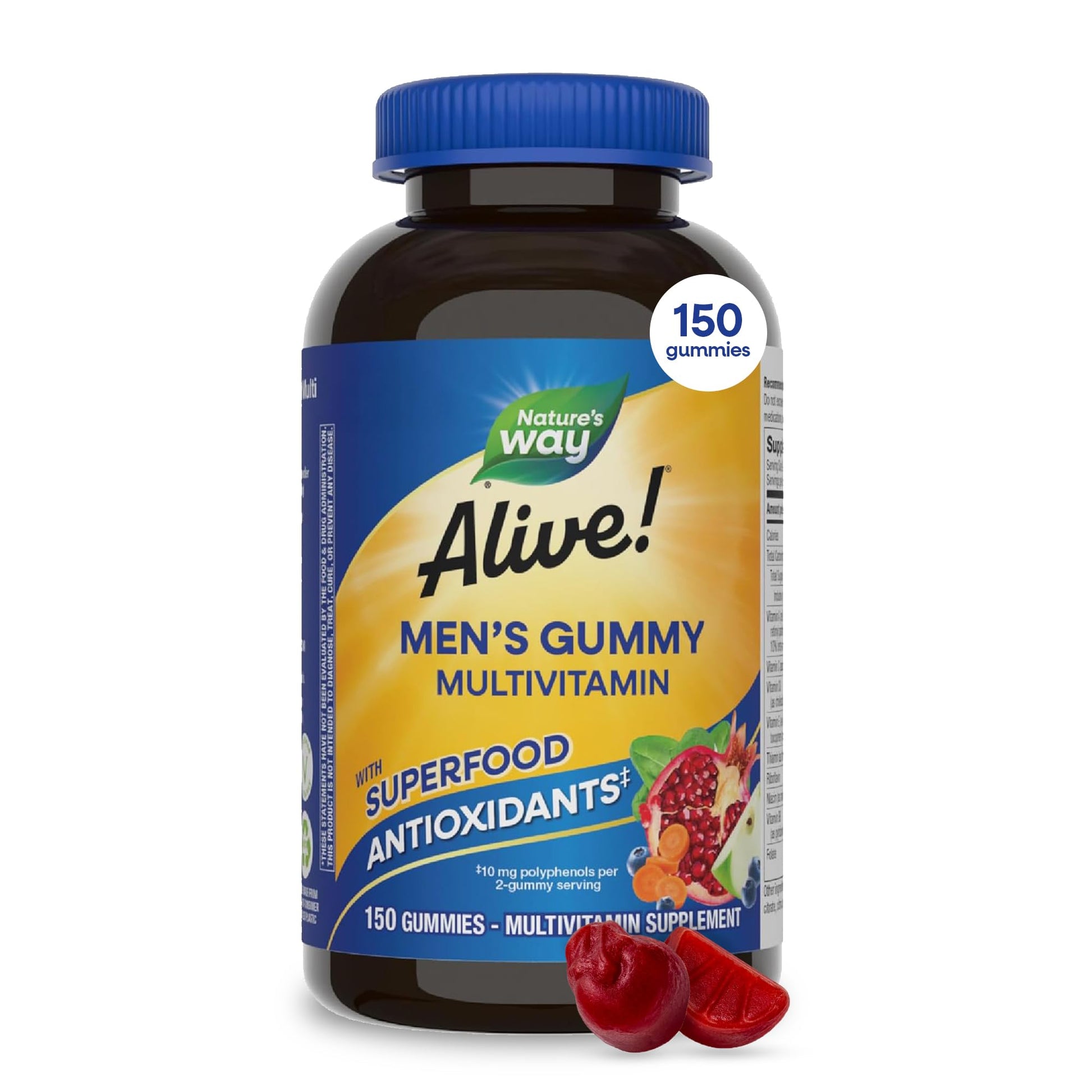 Nature's Way Alive! Men’s Multivitamin Gummies, 150 Gummies