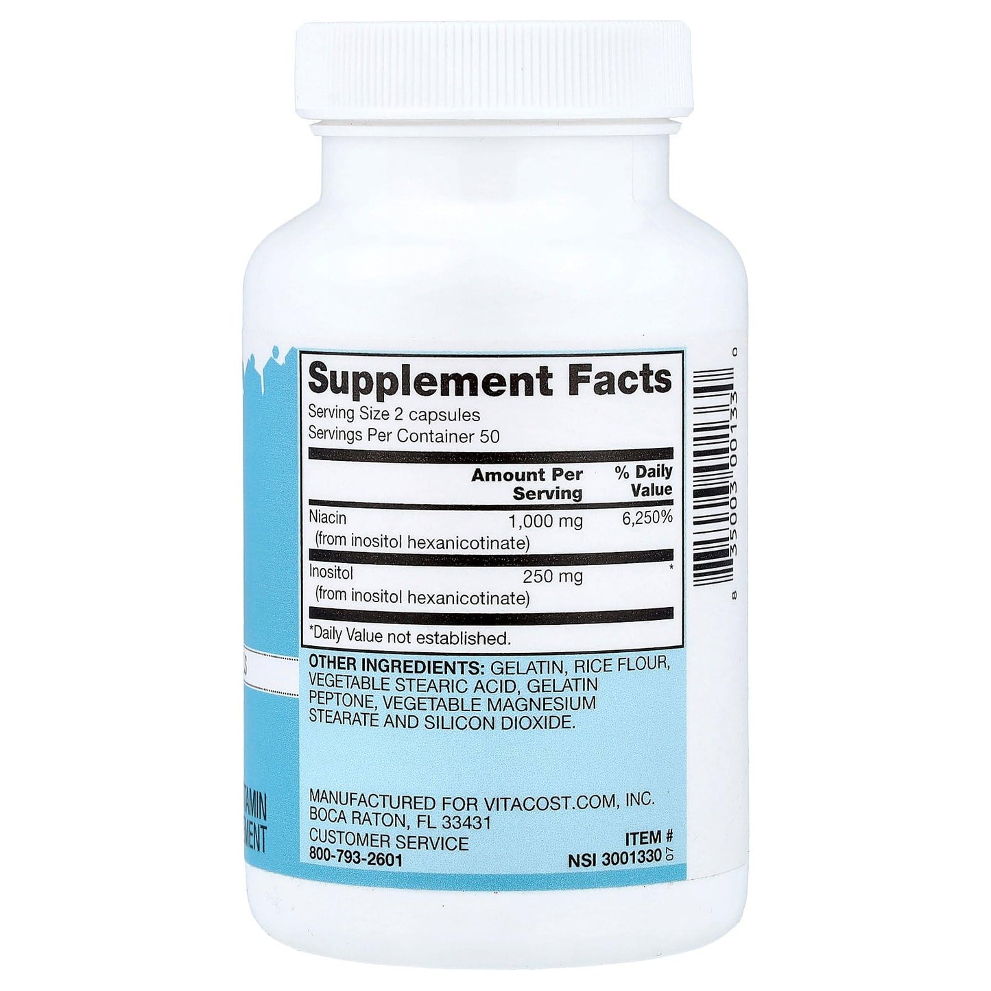 Vitacost Niacin Non-Flushing 100 Capsules