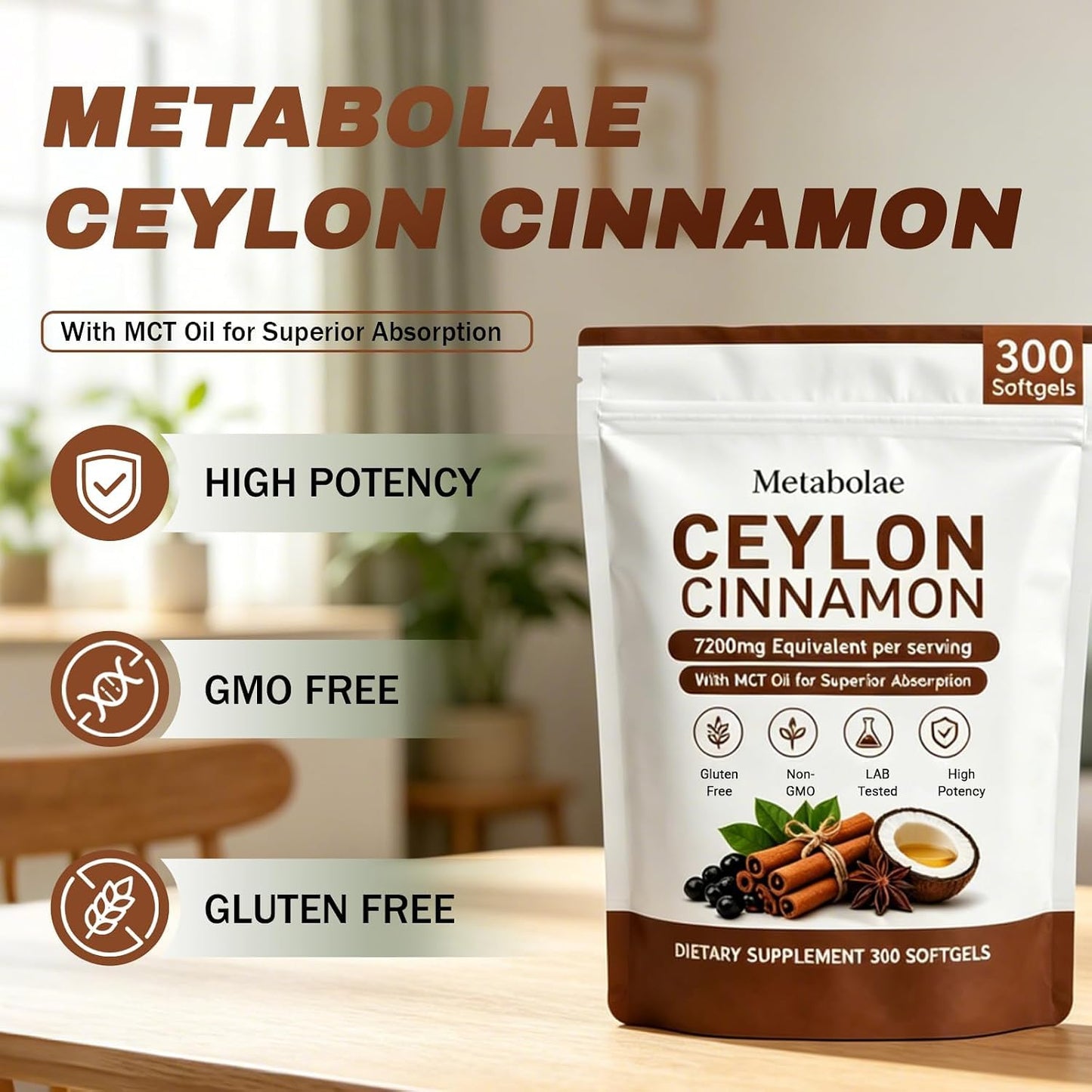 OIMTUE Metabolae Ceylon Cinnamon Softgels 300