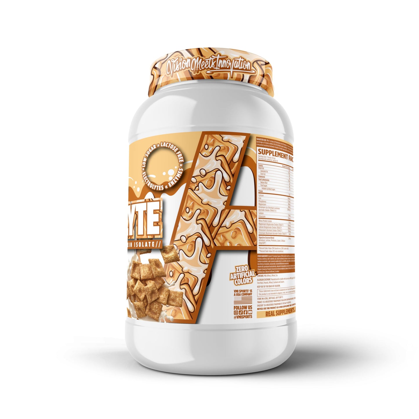 VMI Sports ProtoLyte Whey Isolate Protein Powder Cinnamon Crunch, 1.6 lb