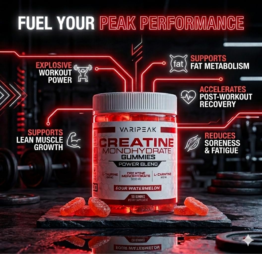 Varipeak Creatine Monohydrate Gummies 120 Count