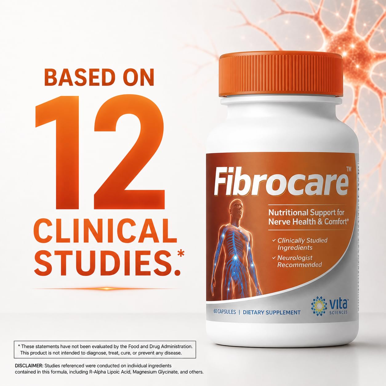 Vita Sciences FibroCare Daily Nerve Support Supplement 60 Capsules