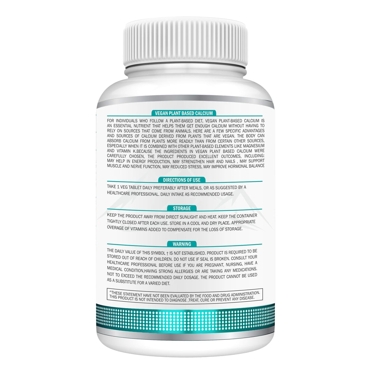 SWISSLIFE FOREVER Vegan Plant Based Calcium Tablets 90