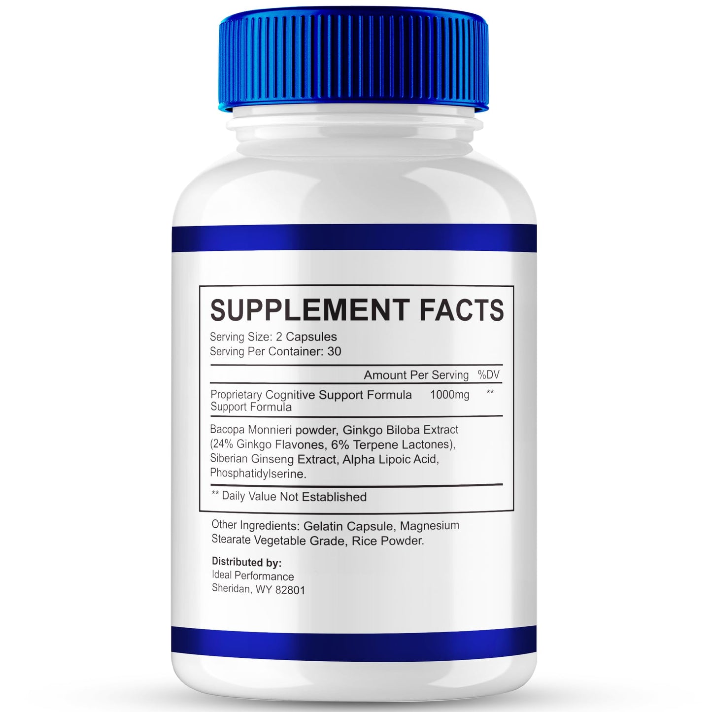 IDEAL PERFORMANCE Mind Vault Brain & Memory Supplement Capsules, 60 Capsules