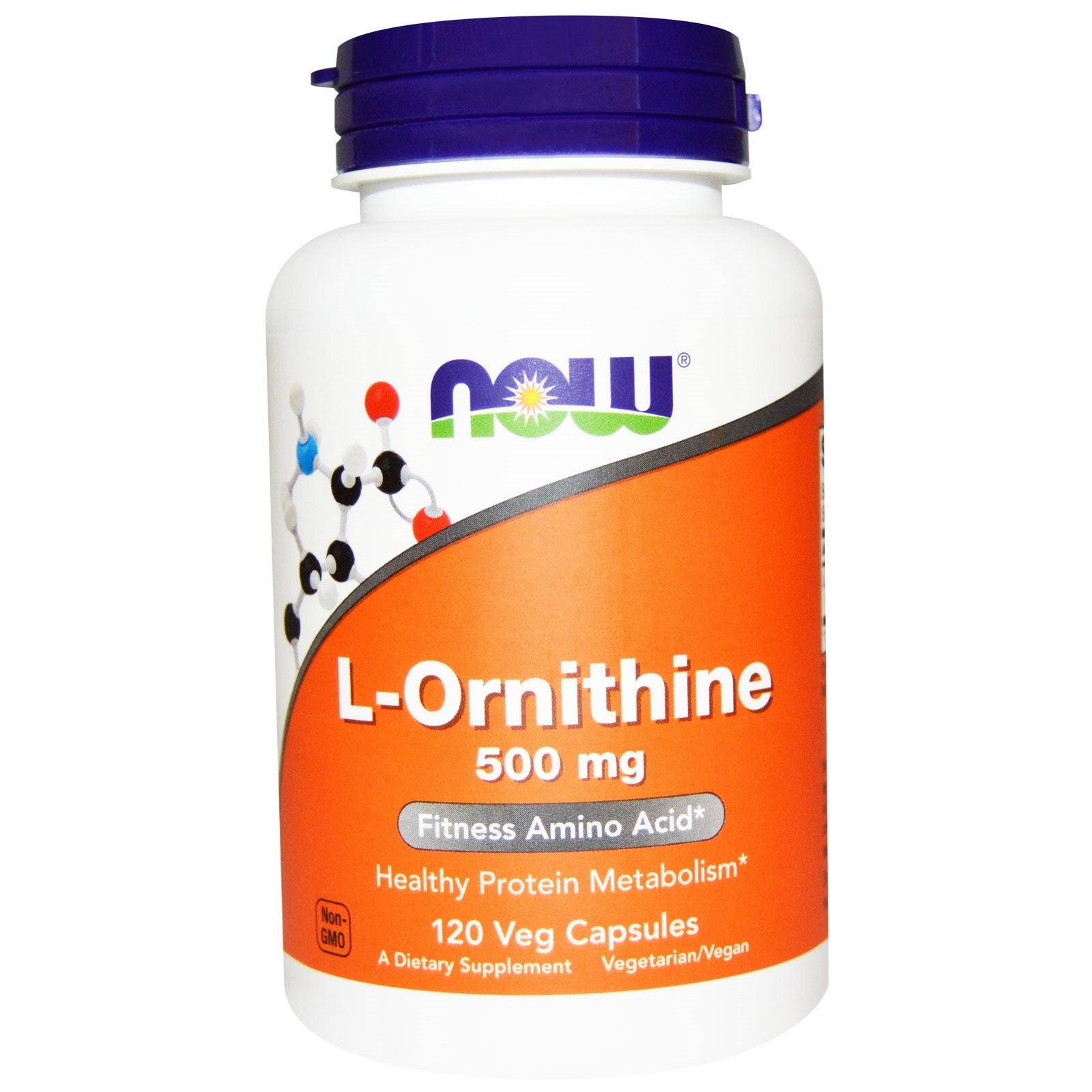 NOW Foods L-Ornithine 500 mg Capsule, 120