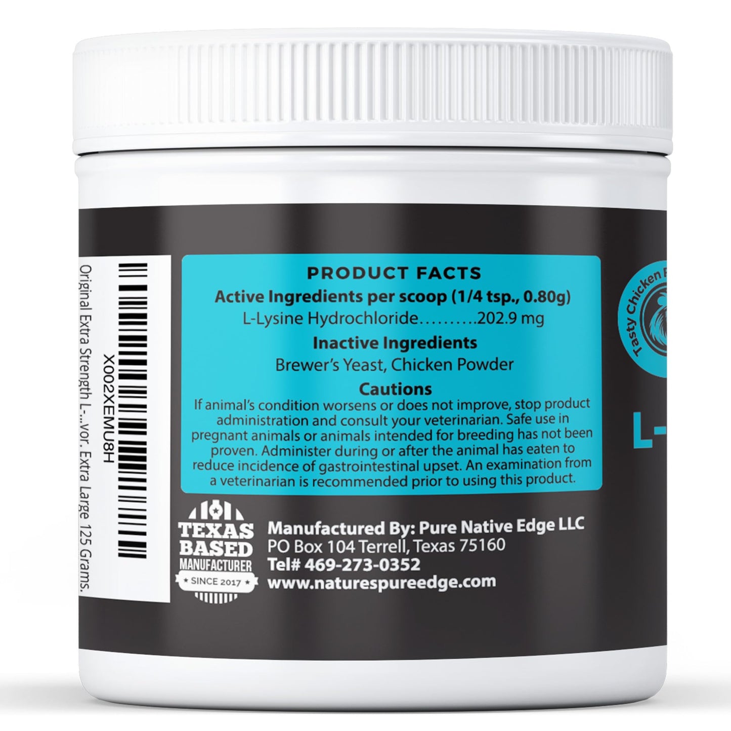 Nature's Pure Edge L-Lysine Powder for Cats and Kittens, 125