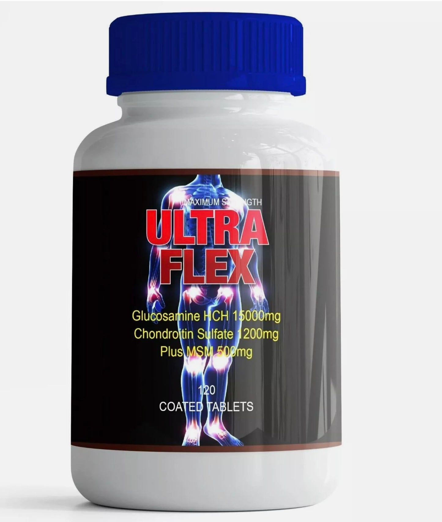 Generic Joint Health & Support Ultra - Flex Supplement with Glucosamine, Chondroitin, Hyaluronic Acid & MSM 120 Tablets