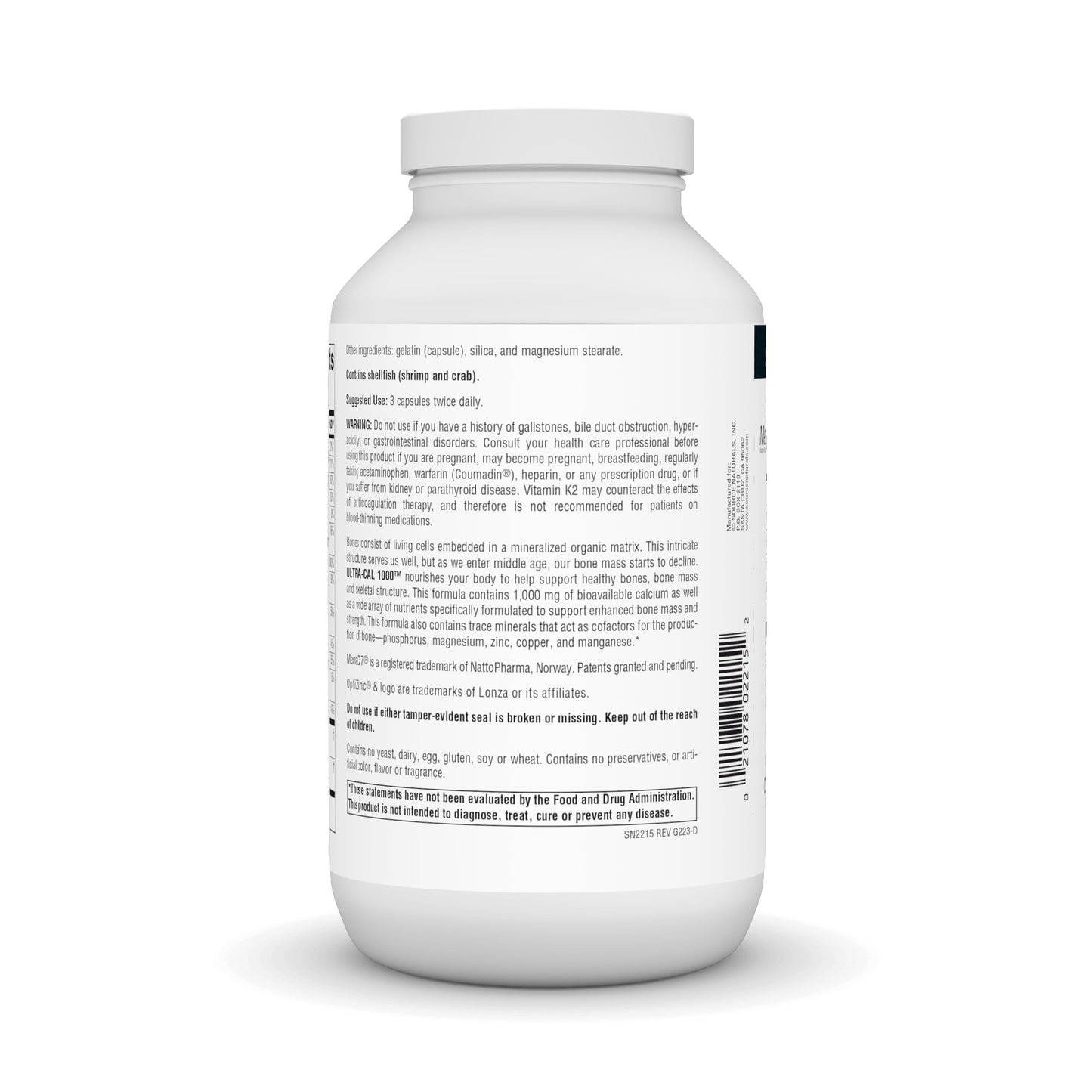Source Naturals Ultra-Cal 1000 Comprehensive Bone Health Capsules 240