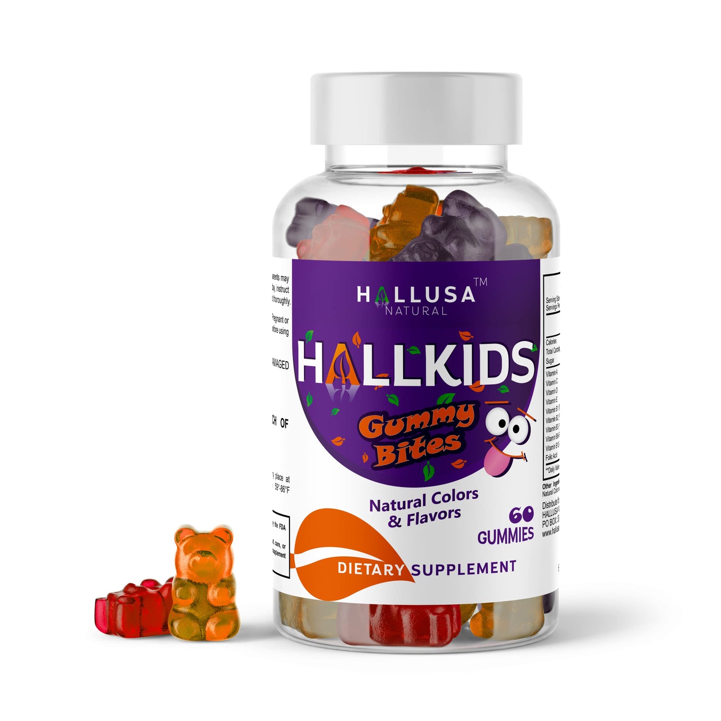 Hallusa Natural Kids' Multivitamin Gummies, 60 Count