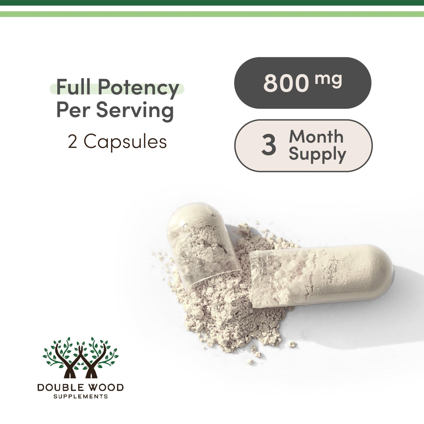 Double Wood Supplements Magnesium Citrate 800mg Capsules, 180 Count