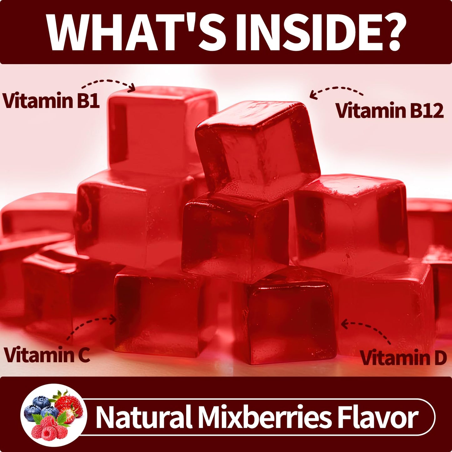 OALSE Thiamine Vitamin B1 Gummies 60 Count