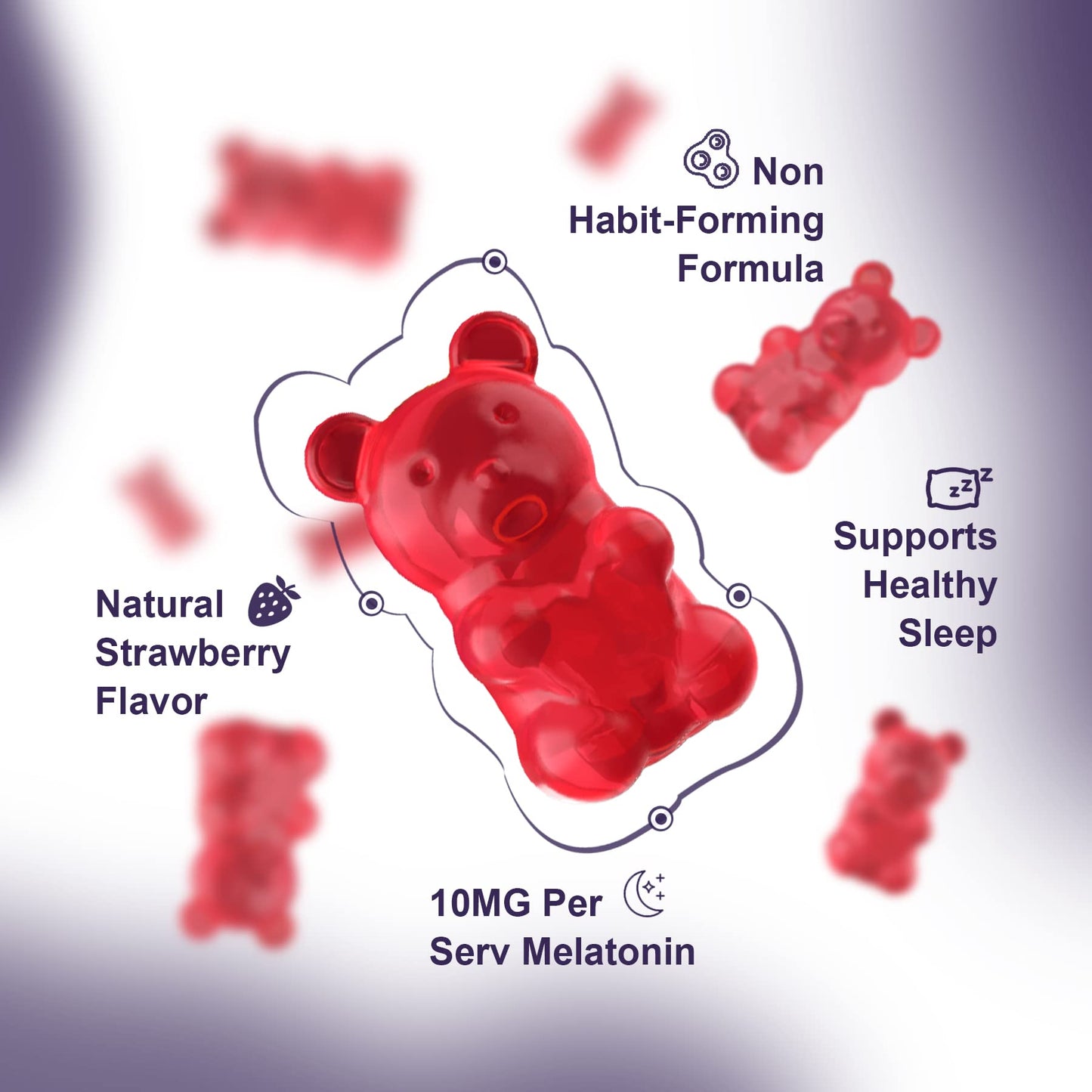 NEVISS Melatonin Gummy 60 Gummies