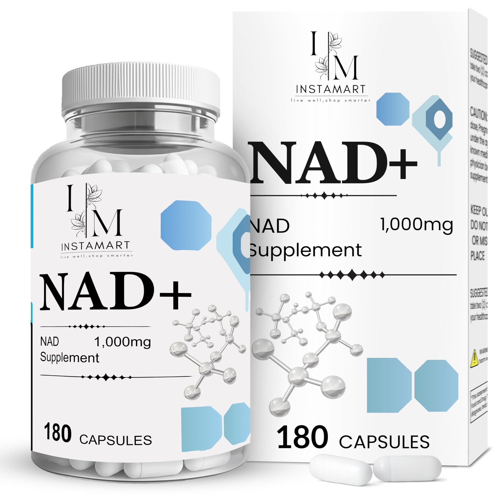 INSTAMART NAD+ Supplement for Women & Men 180 Capsules
