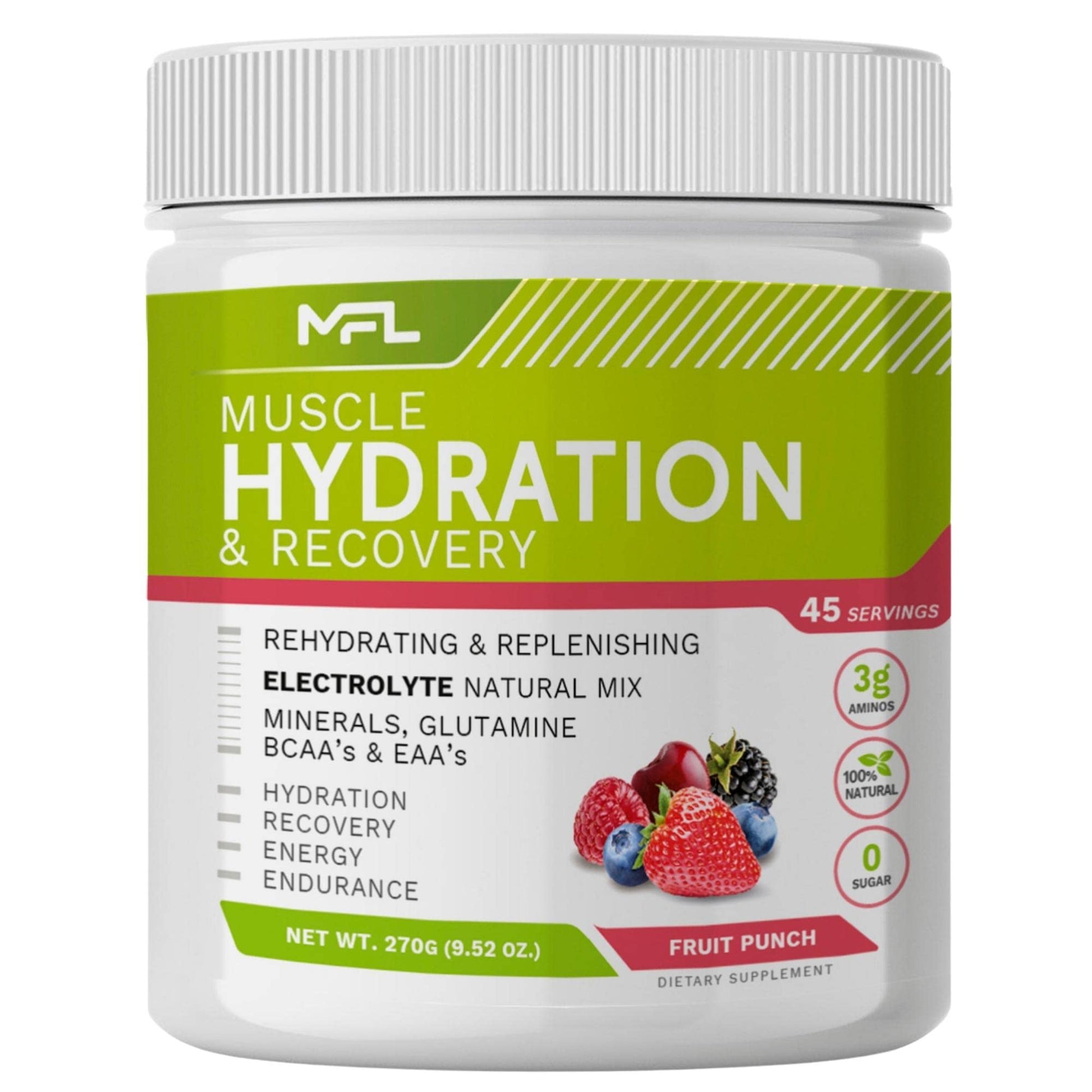 MUSCLE FOOD LABS Hydration and Electrolyte Recovery Mix Powder, 16 oz