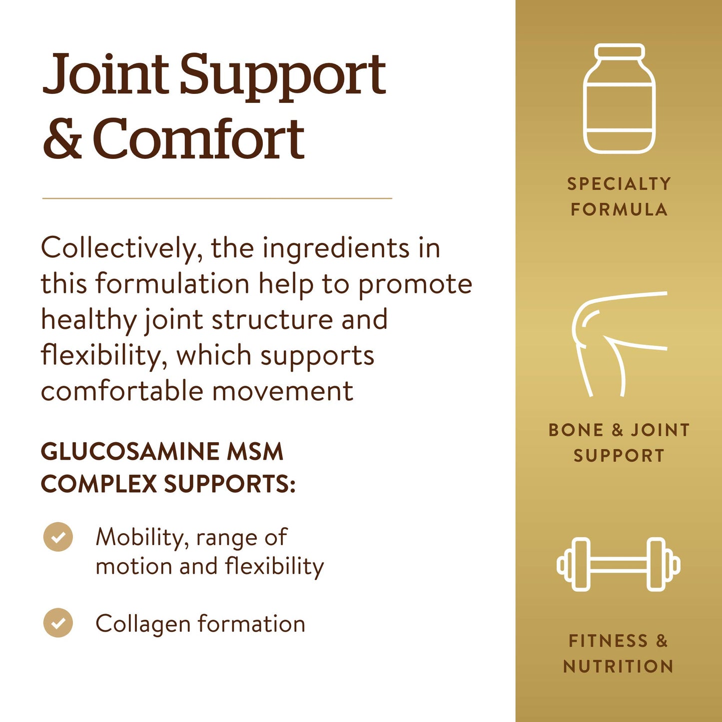 Solgar Glucosamine MSM Complex Tablets, 120 Count