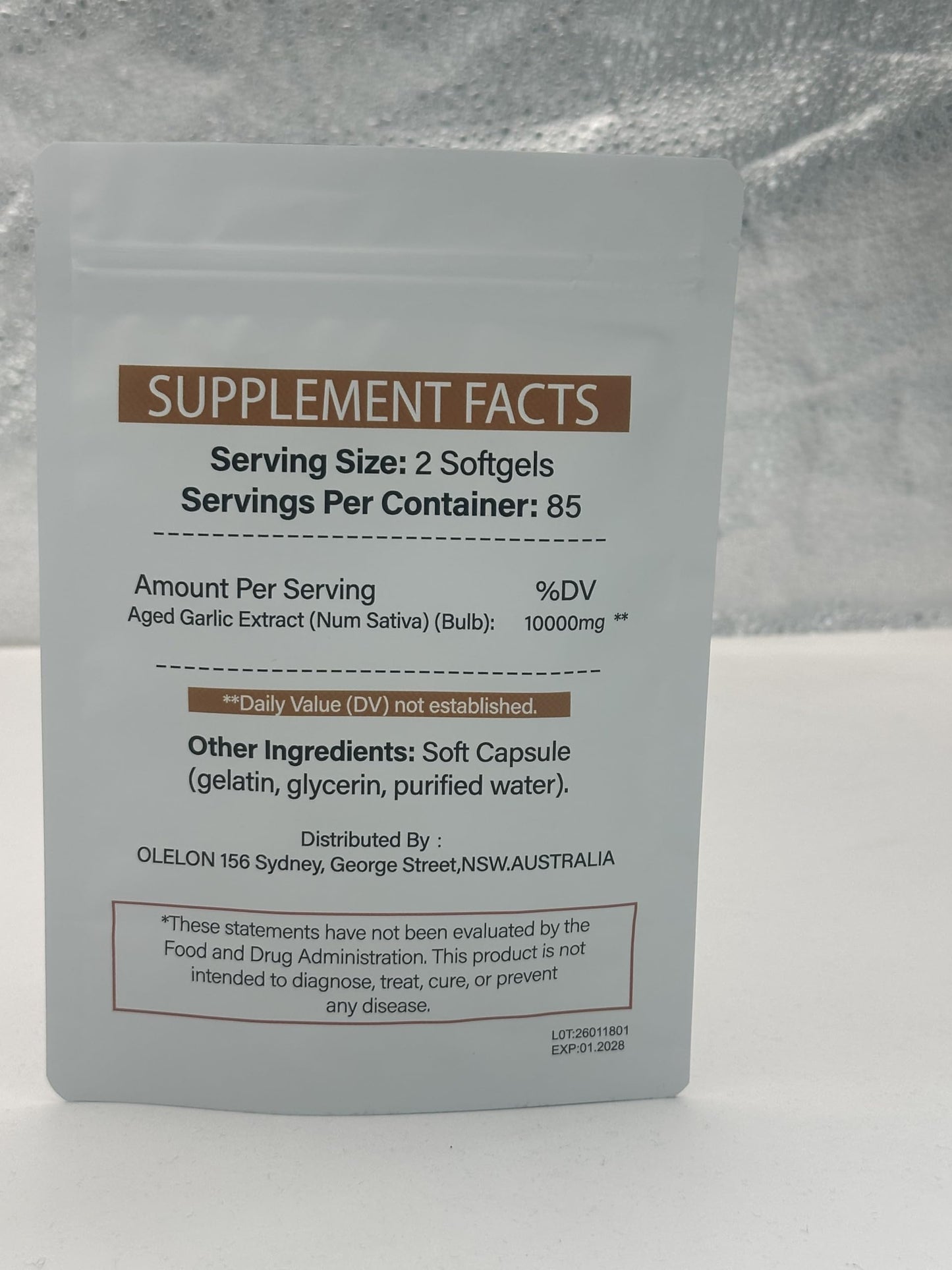 OLELON Aged Garlic Extract Softgels 170 Count
