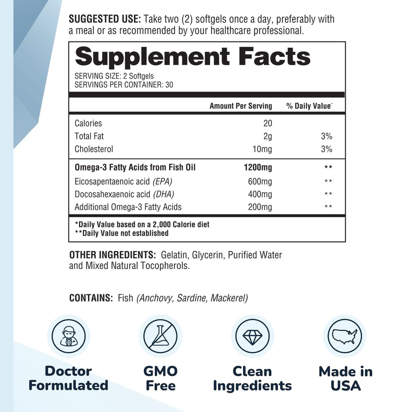 Barton Nutrition Omega-3 Fish Oil 60 Capsules
