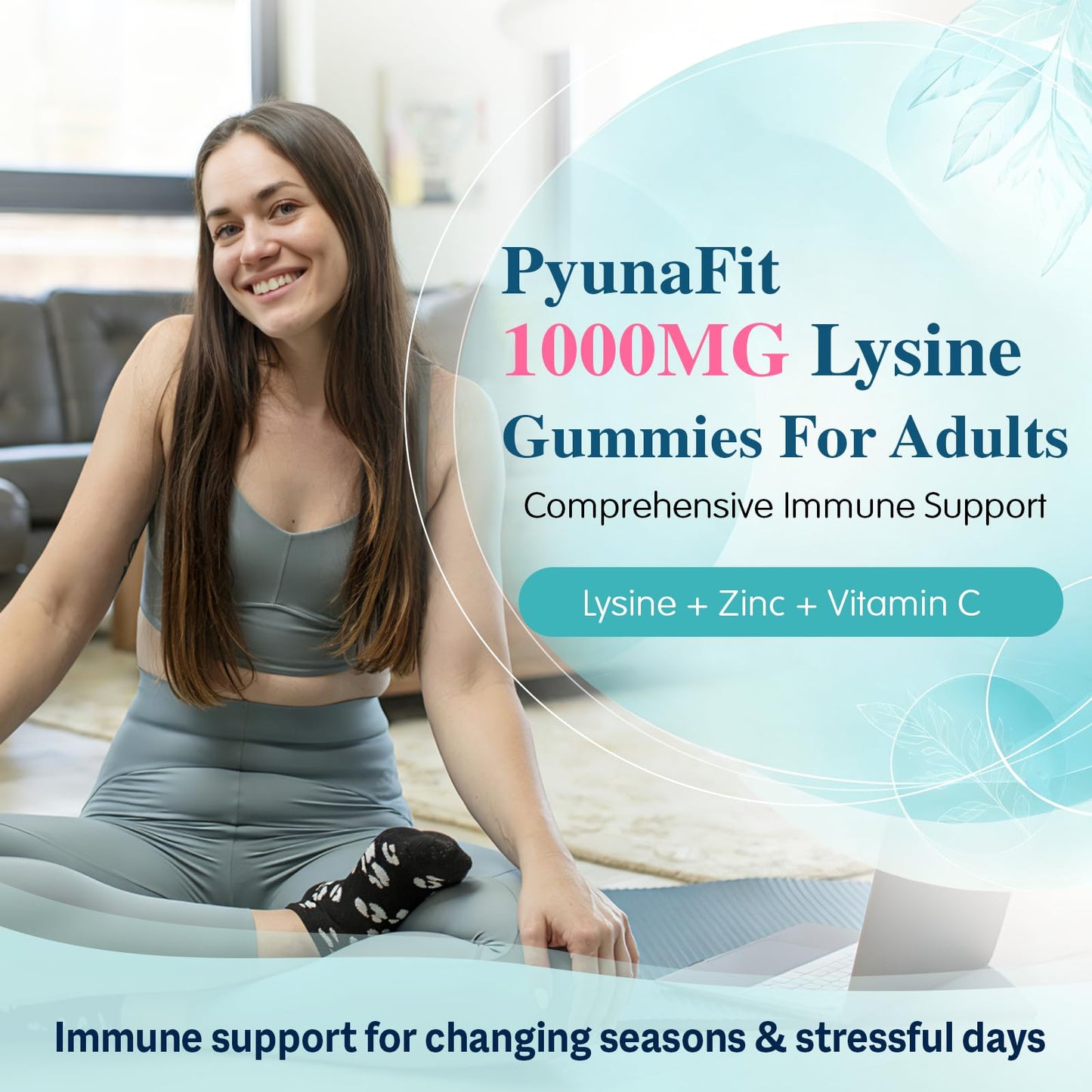 PYUNAFIT L-Lysine Gummies 1000mg, 60 Gummies