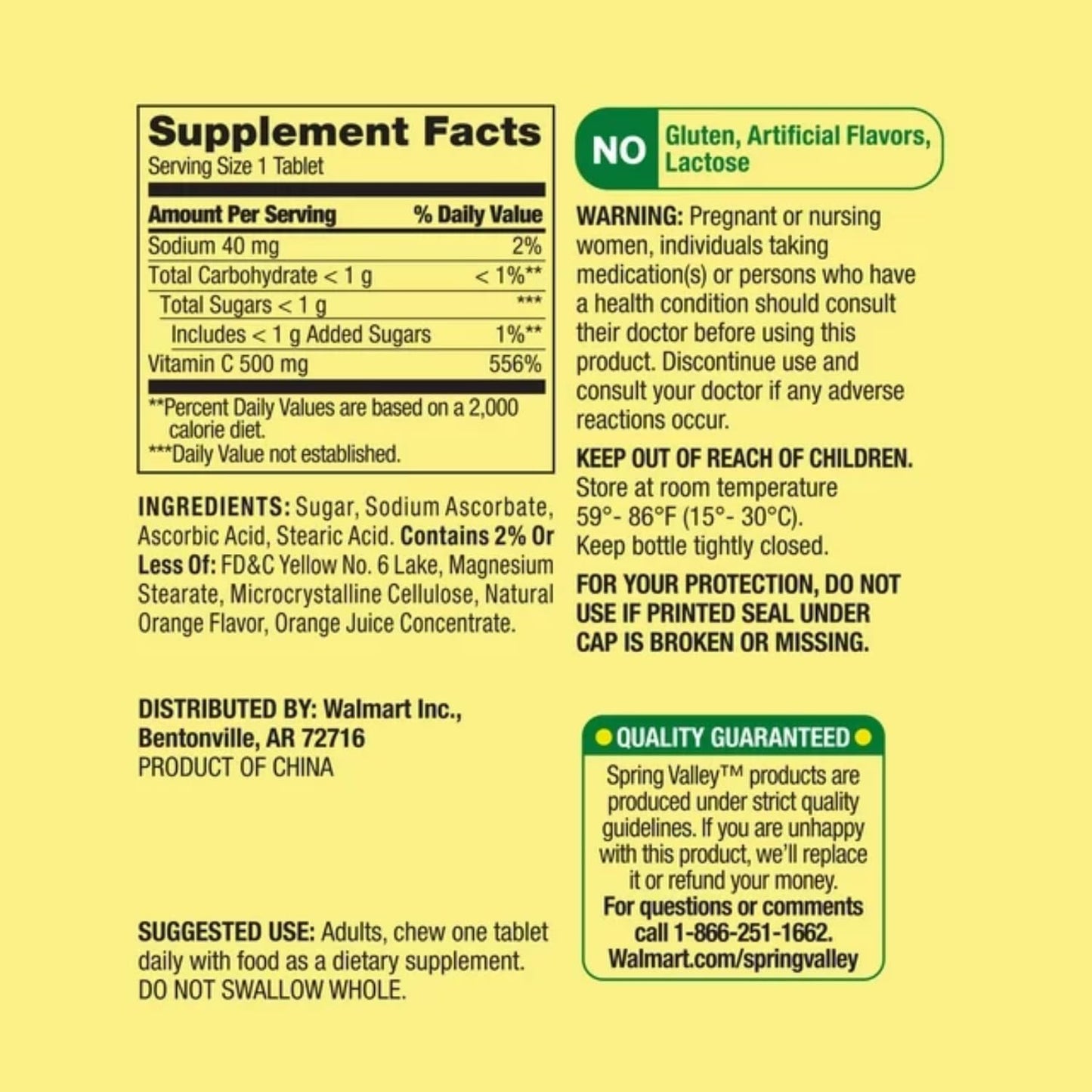 Generic Vitamin C Immune Health Dietary Supplement Tablet, 60 Tablets