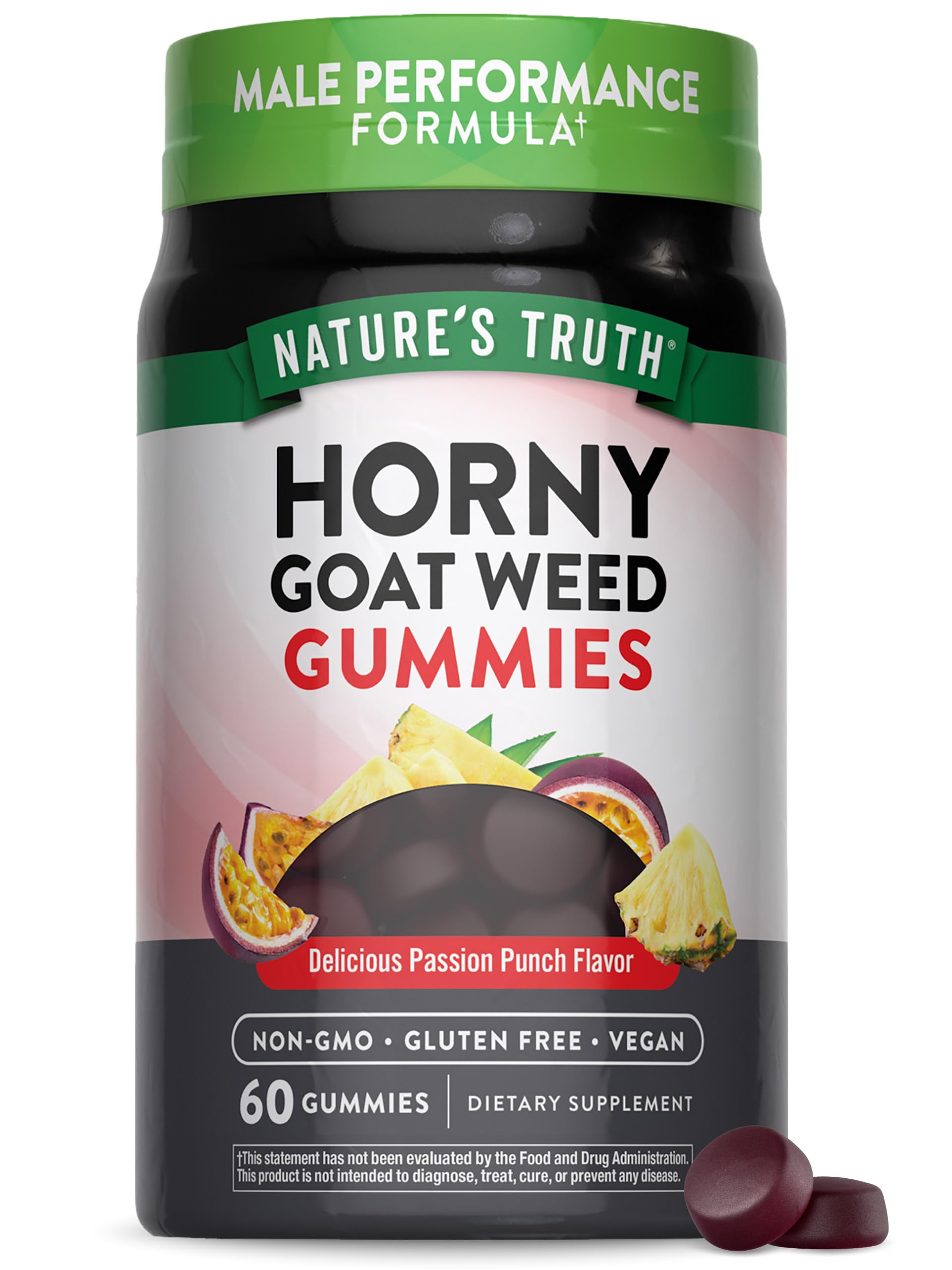 Nature's Truth Horny Goat Weed Gummies with Maca Root, 60 Count