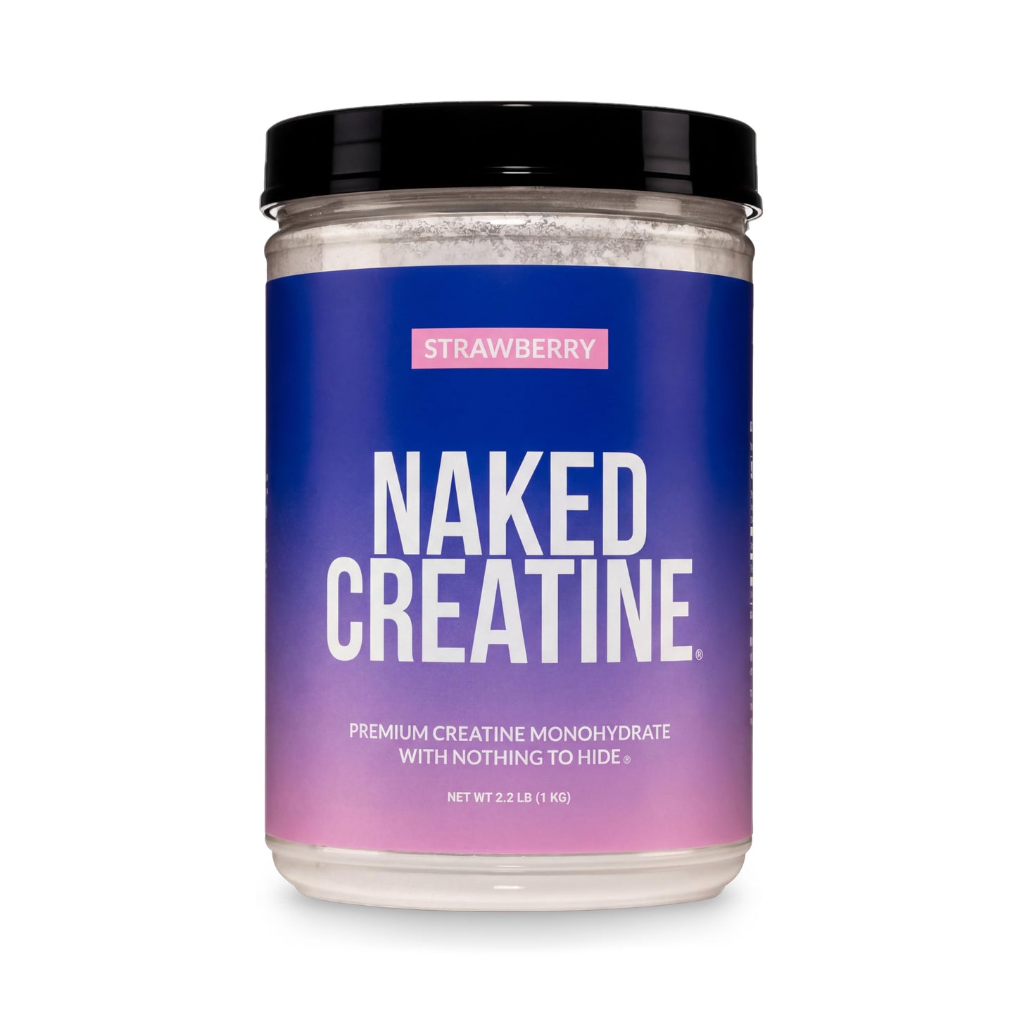 NAKED Creatine Monohydrate Strawberry Flavored Powder 90 Servings