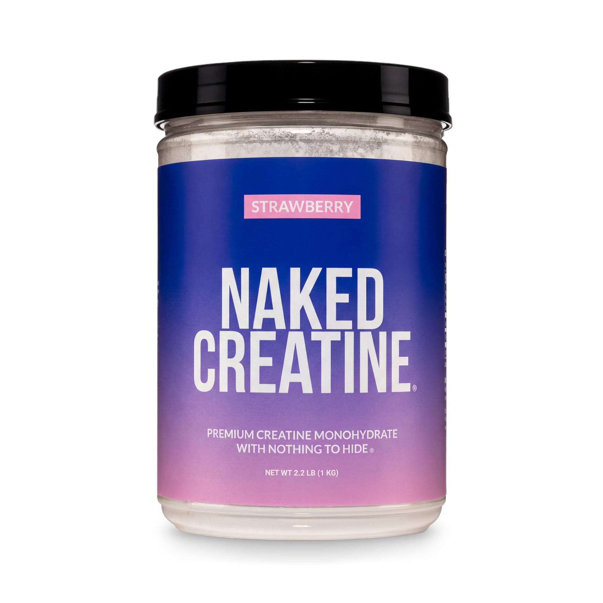 NAKED Creatine Monohydrate Strawberry Flavored Powder 90 Servings