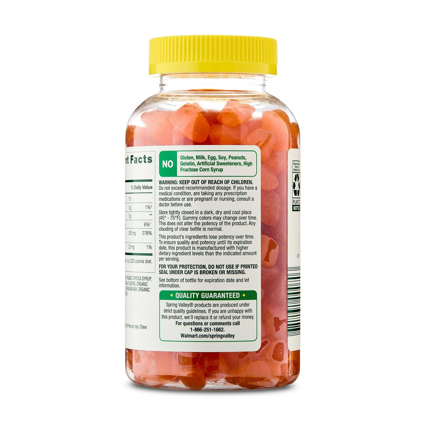 FUSION SHOP STORE Vitamin C 250mg Orange Flavor Gummies, 150 Count