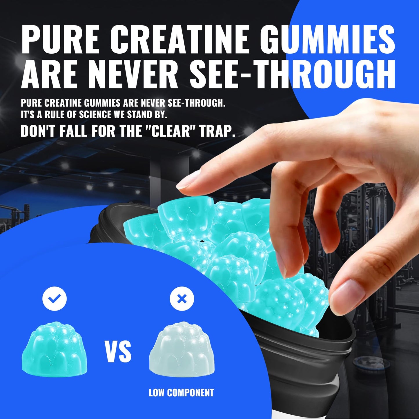 Natures Aid Creatine Monohydrate Gummies 5g, 135 Count