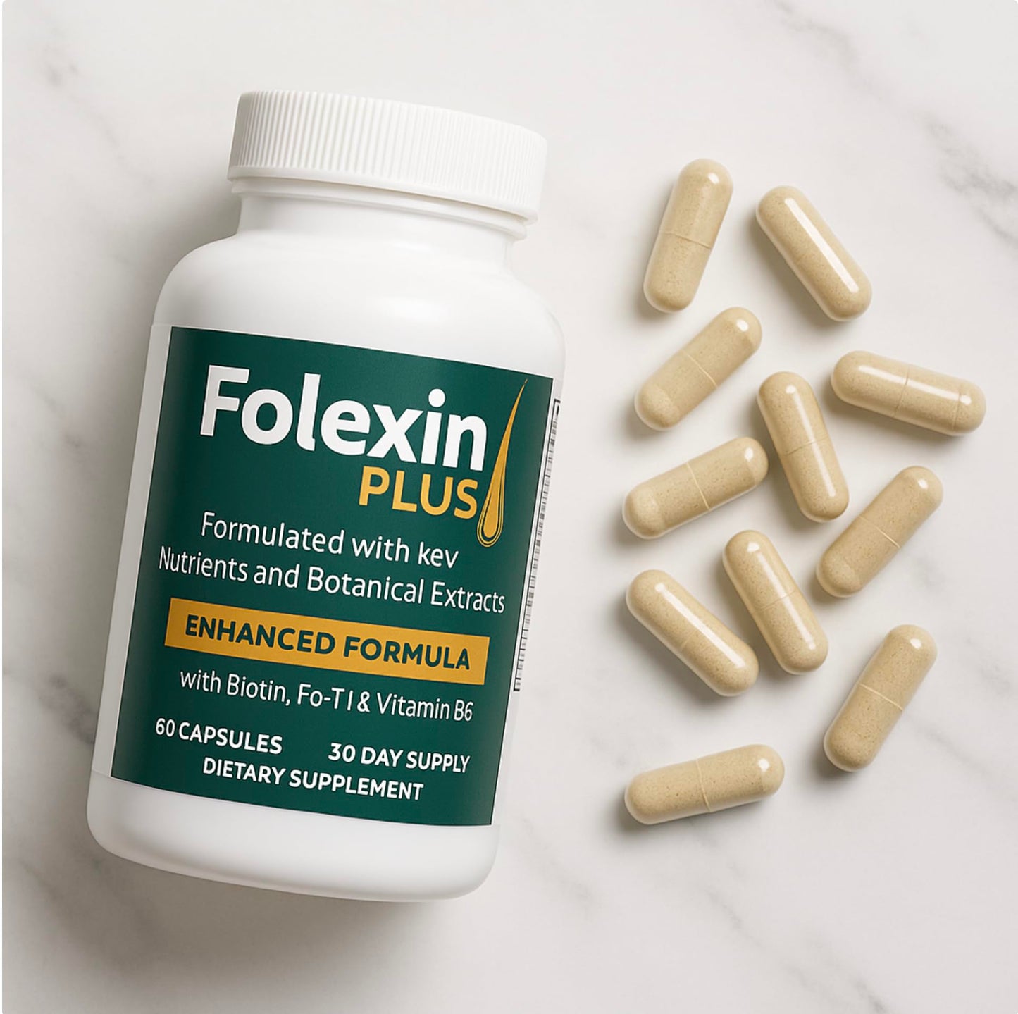 Generic NewFolexin Plus Hair Support Supplement for Women & Men Capsules 60