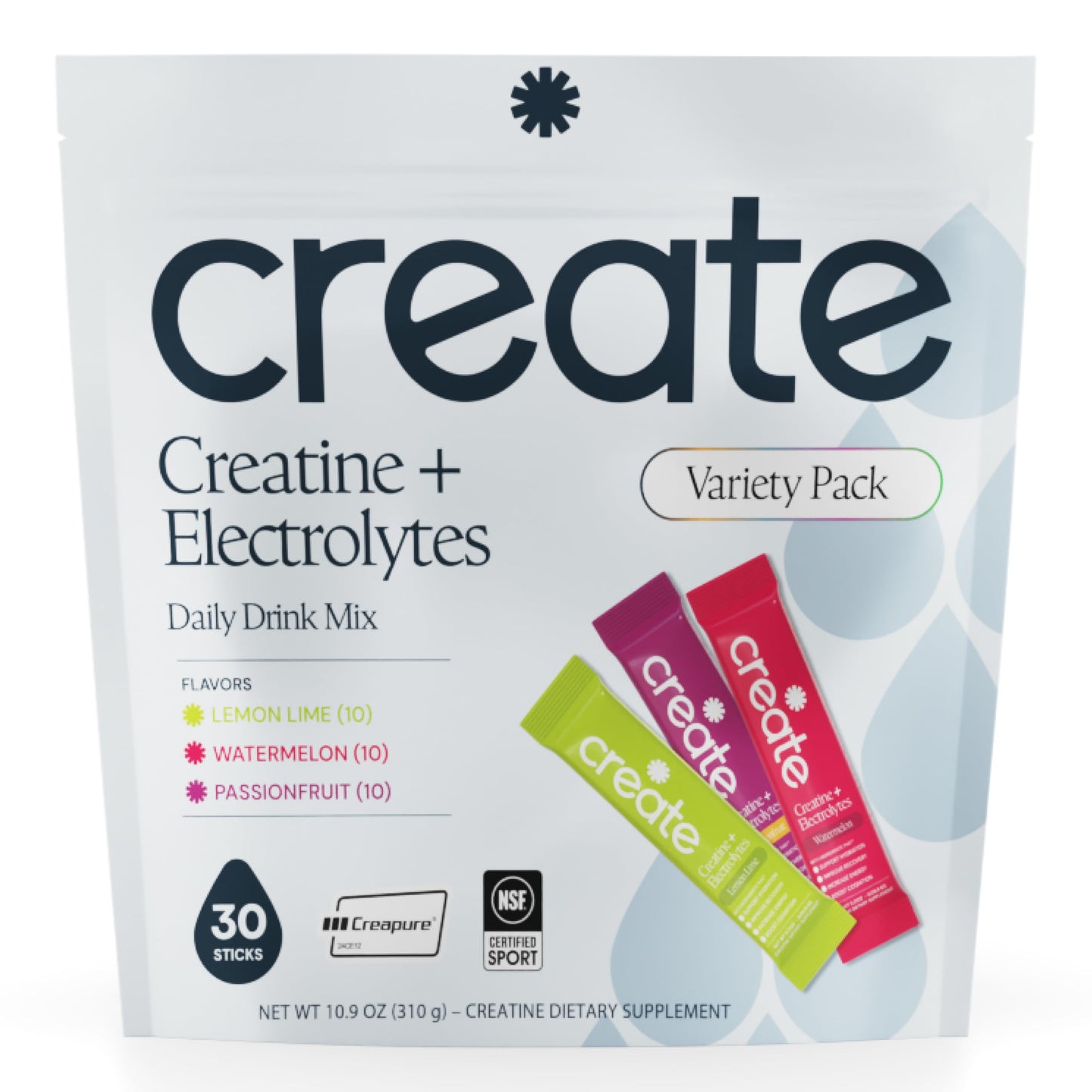 Create Creatine + Electrolytes – Energy & Strength – Variety Pack Powder 10.6 oz