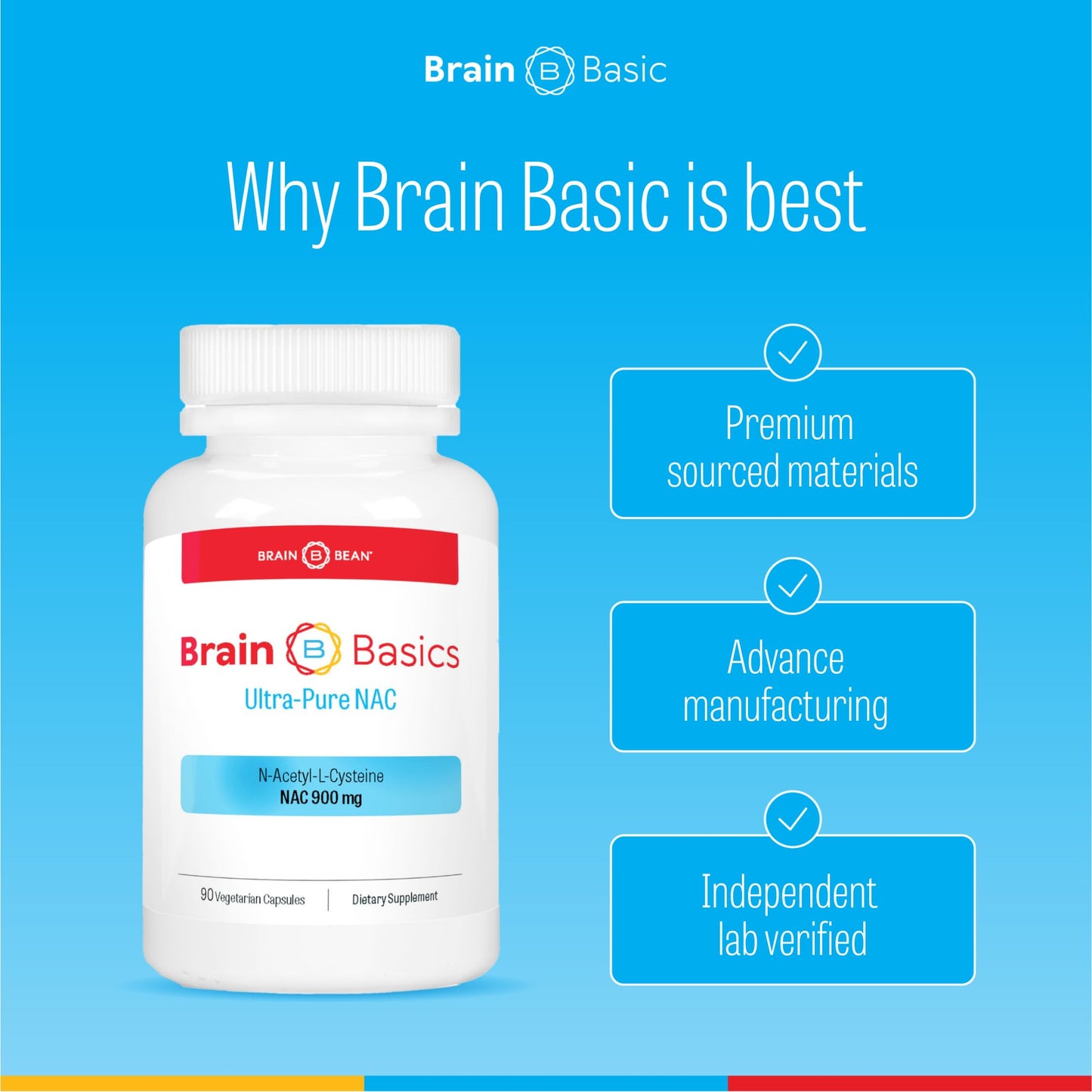 Brain Bean Brain Basics Ultra NAC 90 Capsules