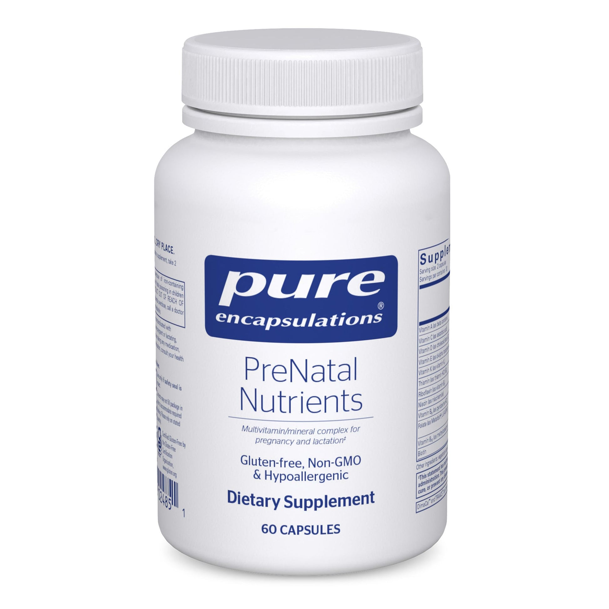 Pure Encapsulations PreNatal Nutrients for Pregnancy & Lactation Capsule, 60 Capsules