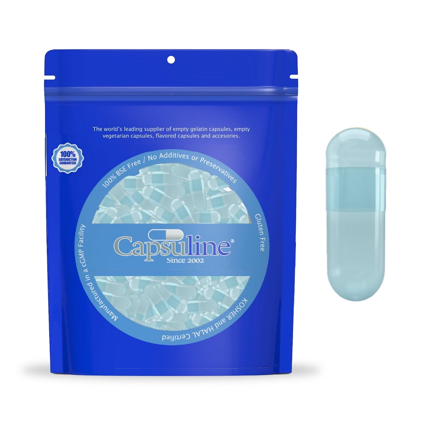 Capsuline Spirulina Empty Capsules 1000 Count