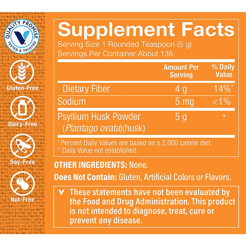 The Vitamin Shoppe Psyllium Husk Powder 24