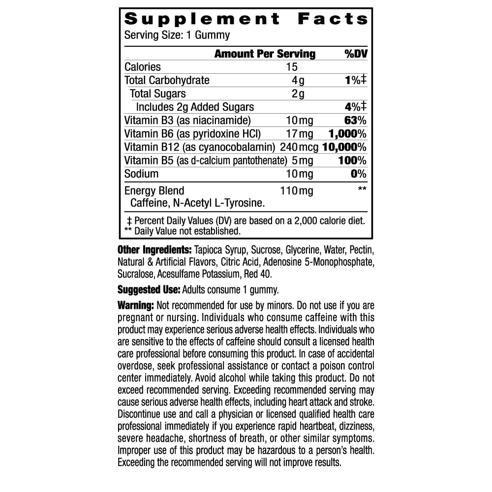 STACKER 2 B12 10,000% Chew Gummy, 1 count