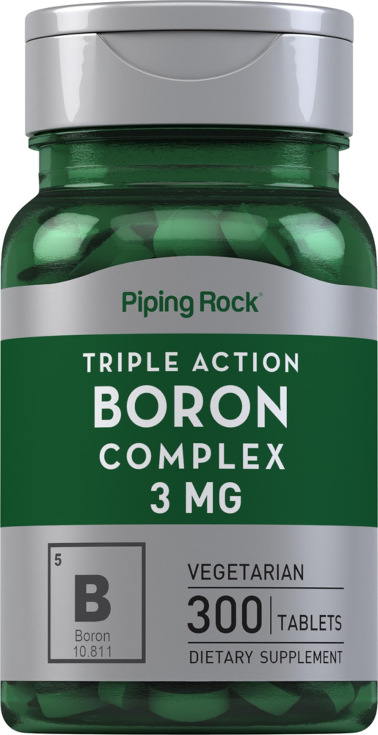 Piping Rock Boron Supplement for Men and Women Tablet, 300 Tablets