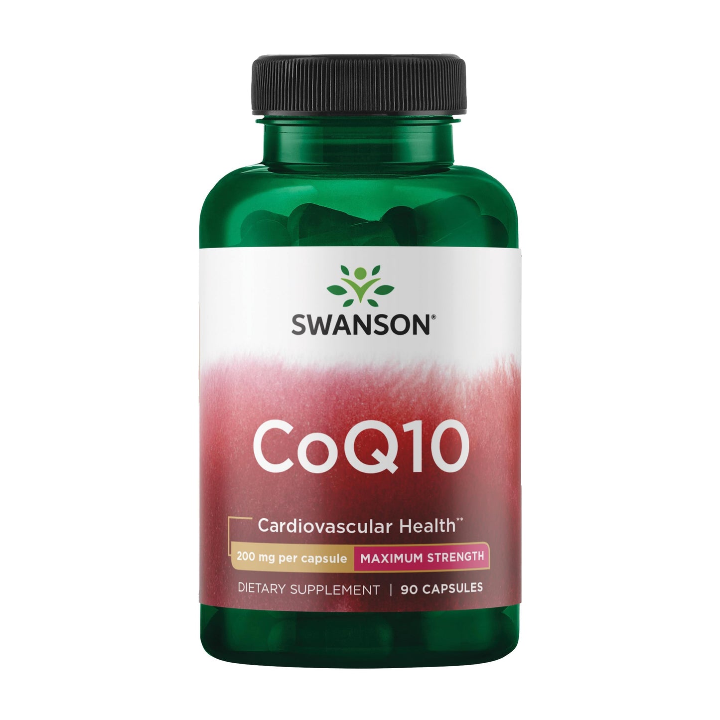 Swanson CoQ10 200 mg Cardiovascular and Cellular Energy Supplement for Heart-Health-Conscious Adults Seeking Antioxidant Support Vegan Capsules, 90 Count