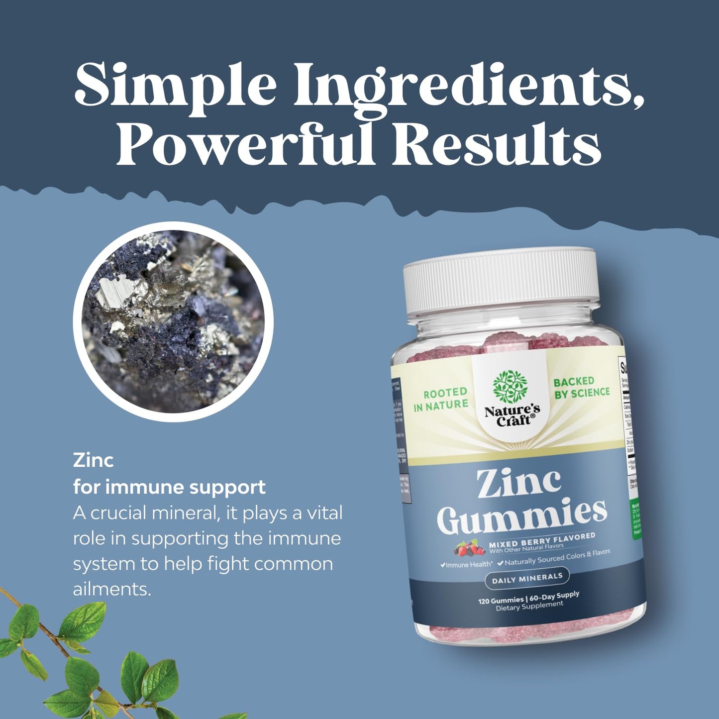 Natures Craft Zinc Gummies 120 Gummies