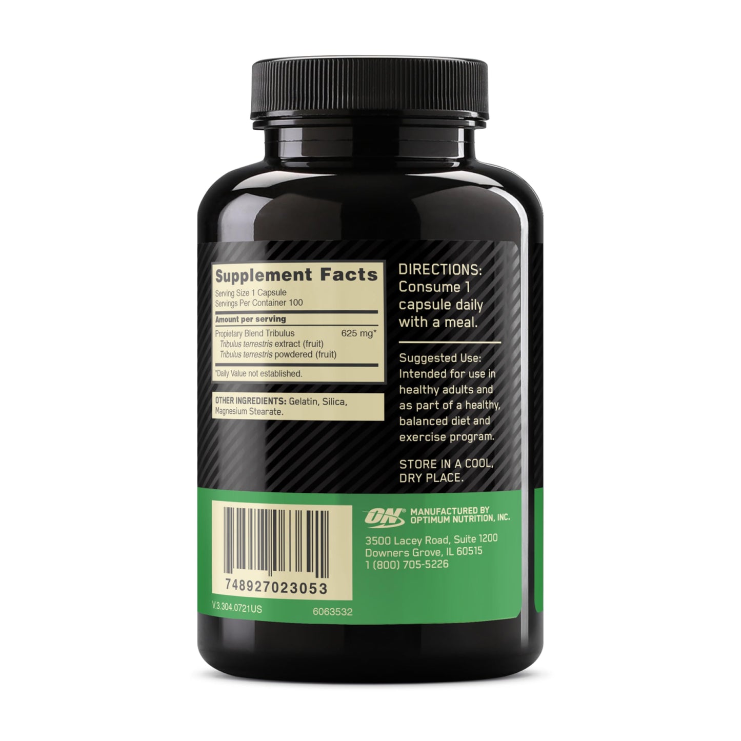 Optimum Nutrition Tribulus Terrestris 625mg Capsules, 100 Count