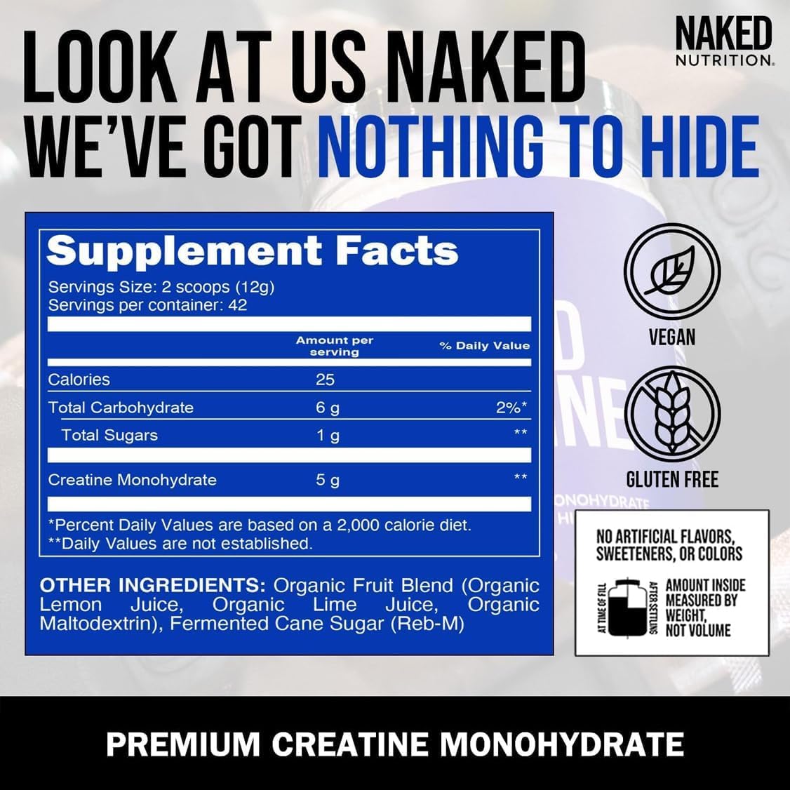 NAKED Creatine Monohydrate Powder 35.2