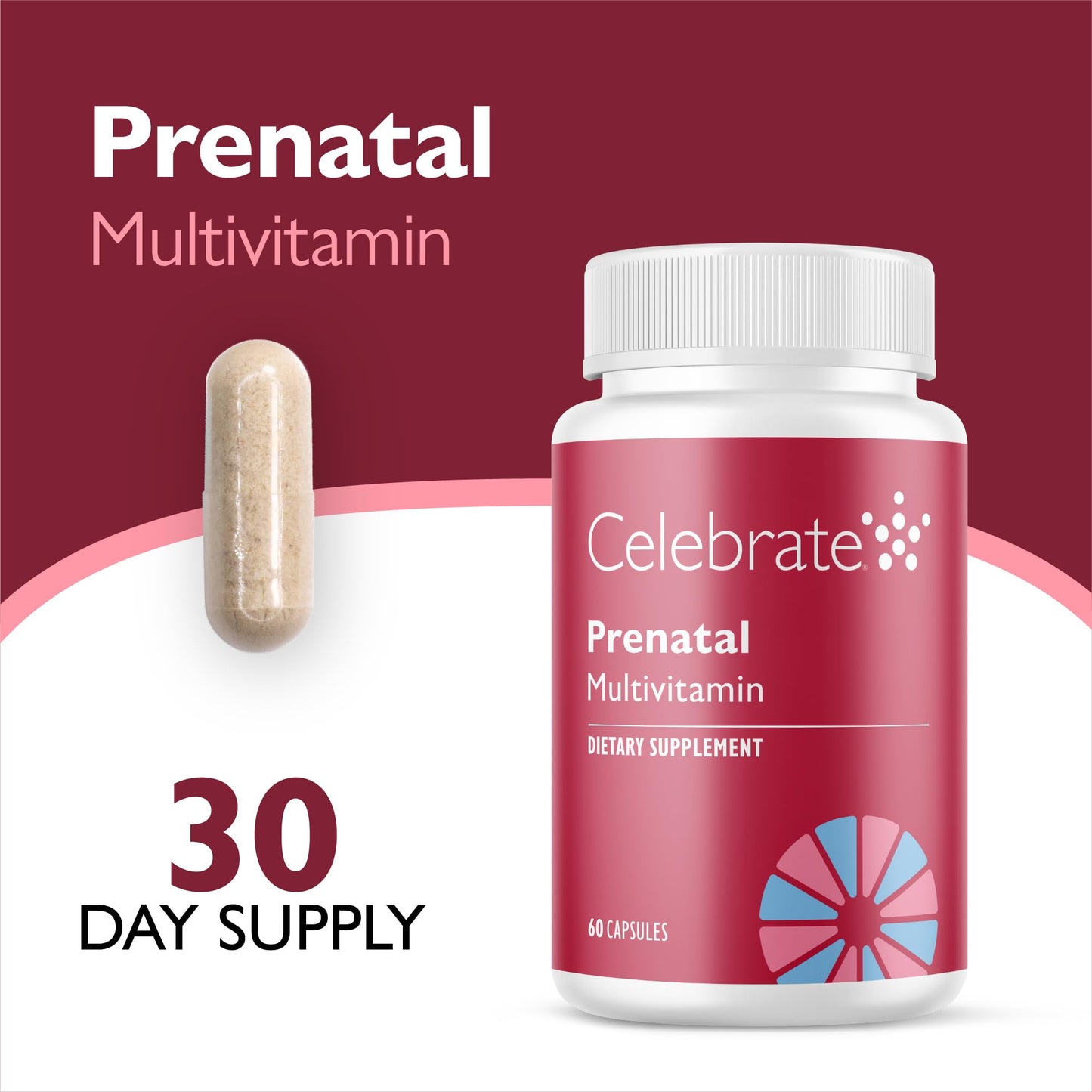Celebrate Bariatric Supplements Bariatric Prenatal Multivitamin Capsules, 60 Count