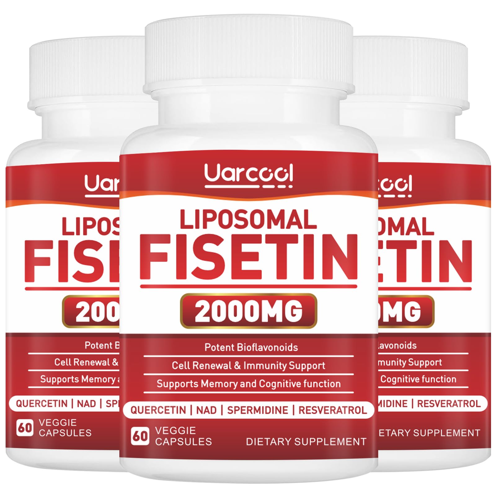 Uarcool Fisetin Supplement 2000mg Softgels, 180 Softgels