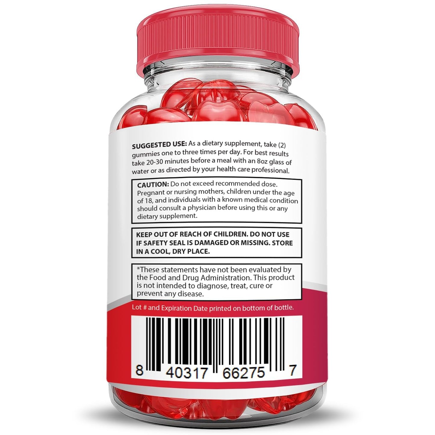 Justified Laboratories Keto Drops Keto ACV Gummies (1000 mg), 120 Gummies