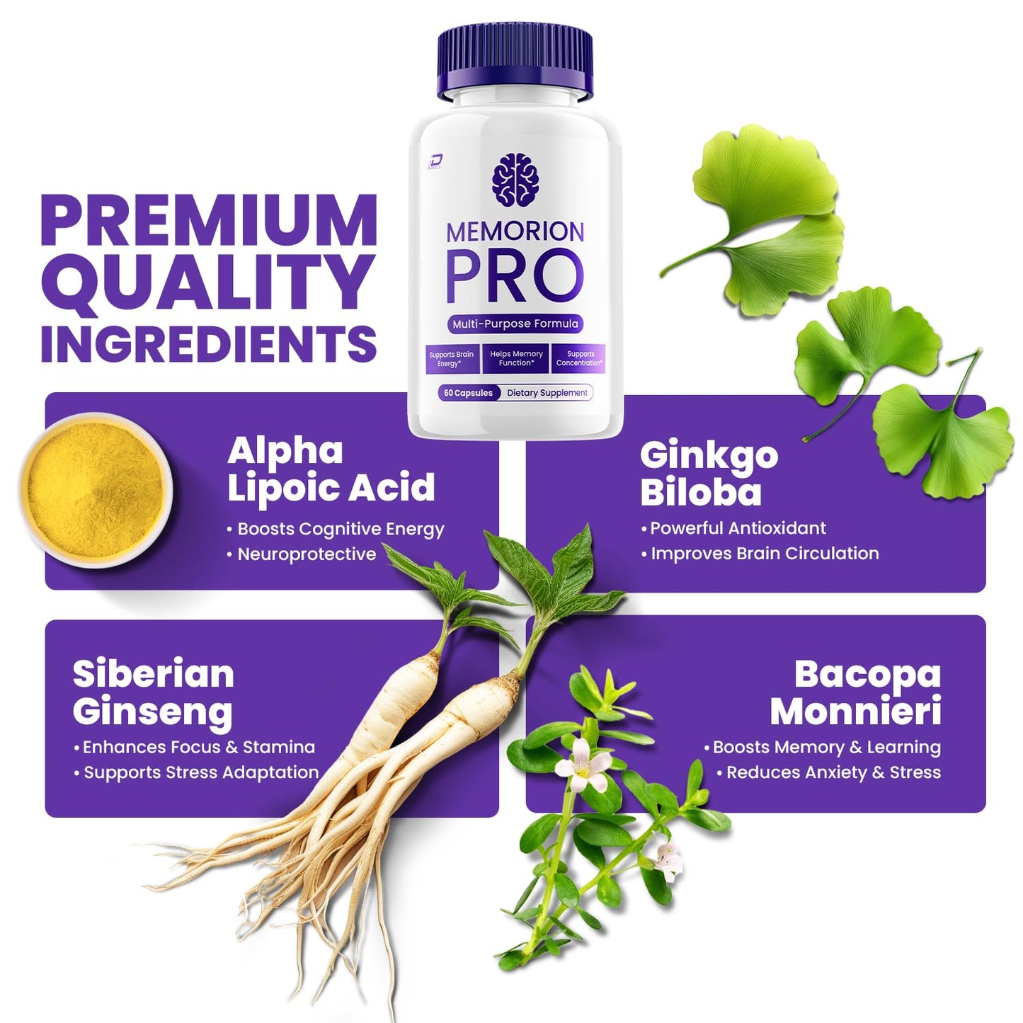 Indelo Memorion Pro Supplement Capsules 60 Count