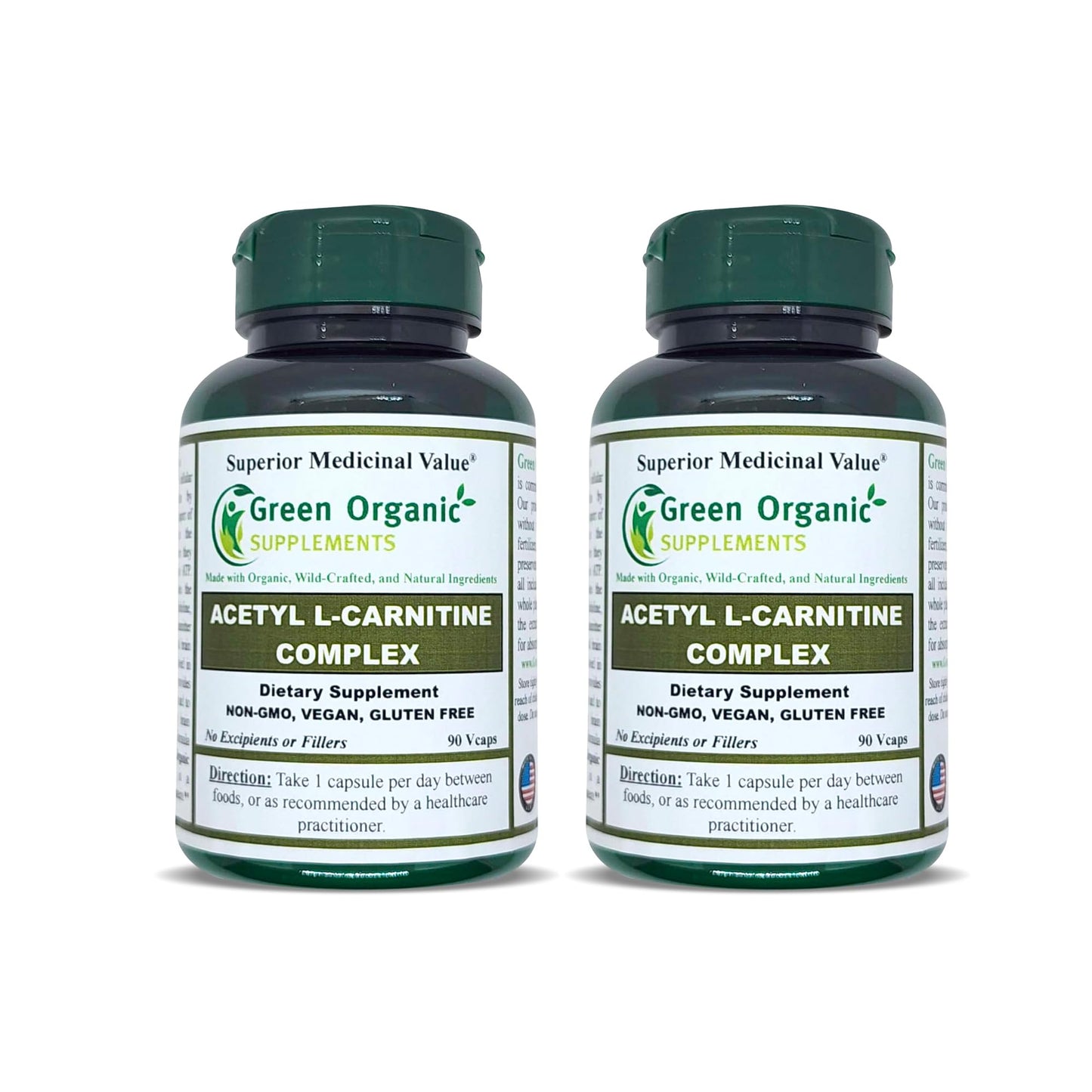 Green Organic Supplements Acetyl L-Carnitine Capsules 90