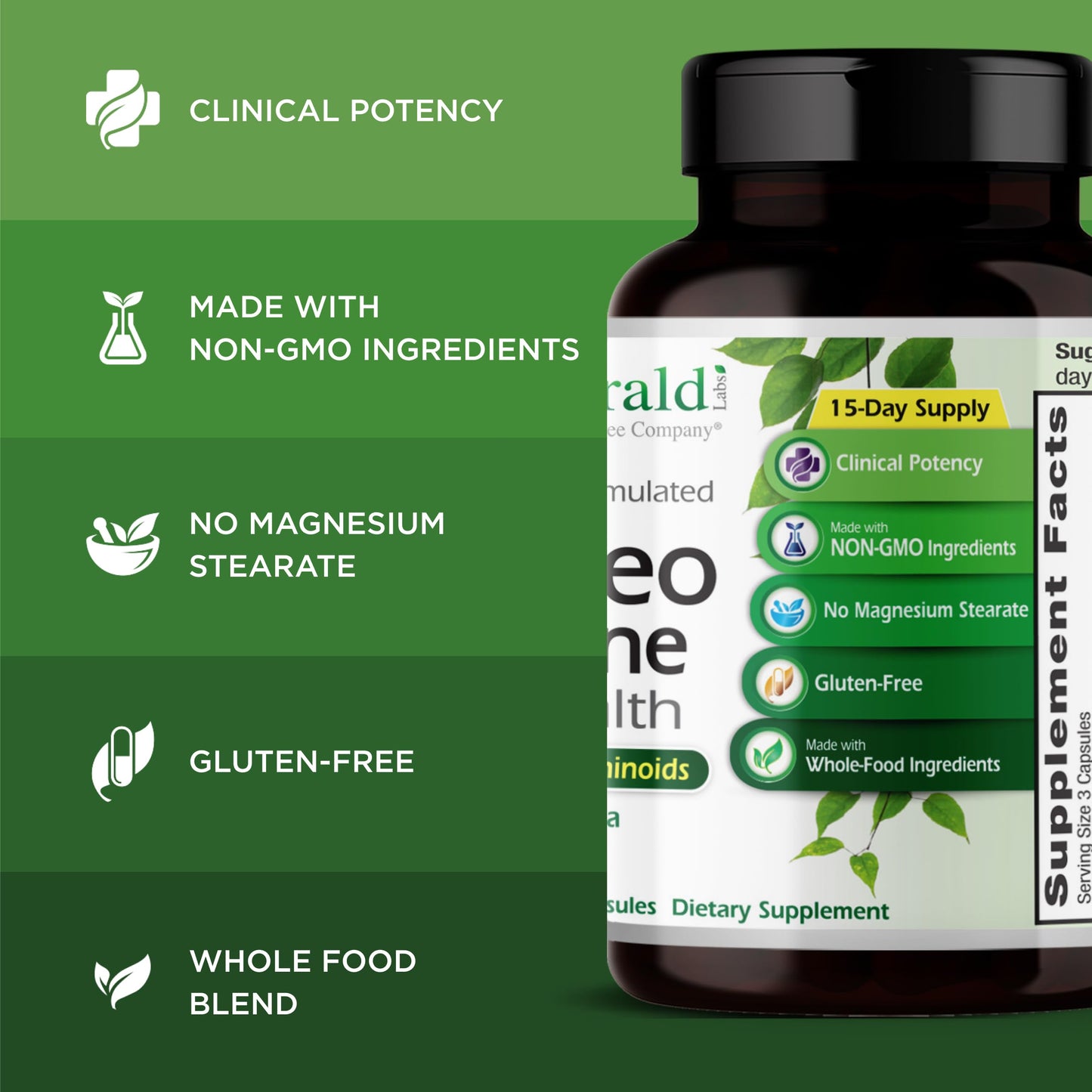 EMERALD LABS Osteo Bone Health - Immune Support & Bone & Joint Supplement with Vitamin D3, K2, Calcium, Magnesium, OptiMSM, Meriva Phytosome & More, 90 Capsules