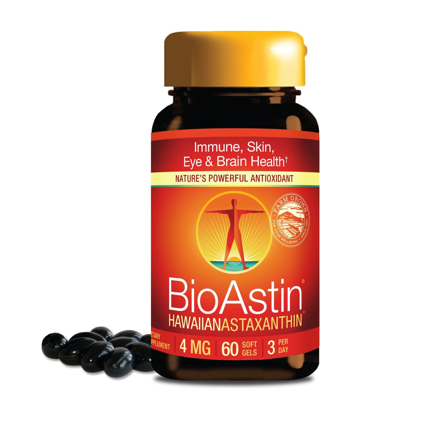 Nutrex Hawaii BioAstin Hawaiian Astaxanthin 4mg Softgels, 60 Count