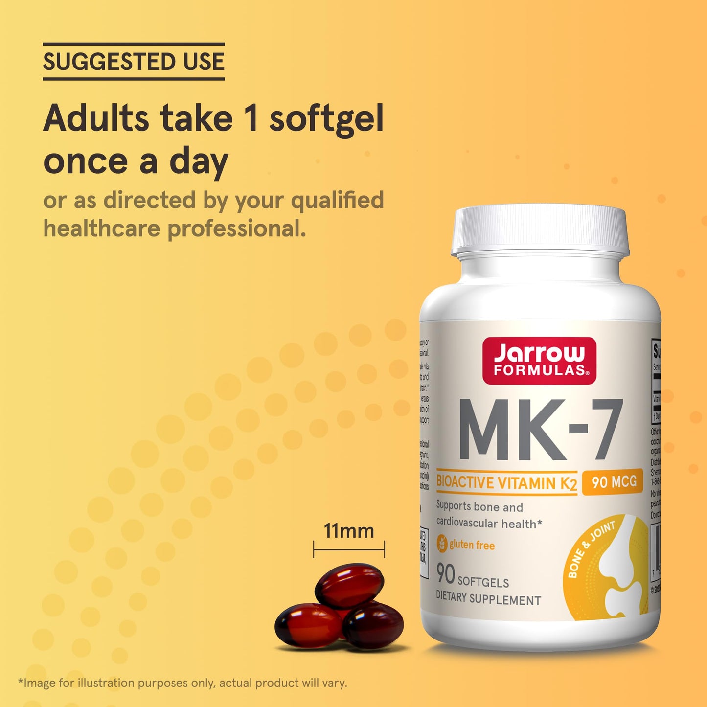 Jarrow Formulas MK-7 90 mcg Bioactive Form of Vitamin K2 Softgels 90