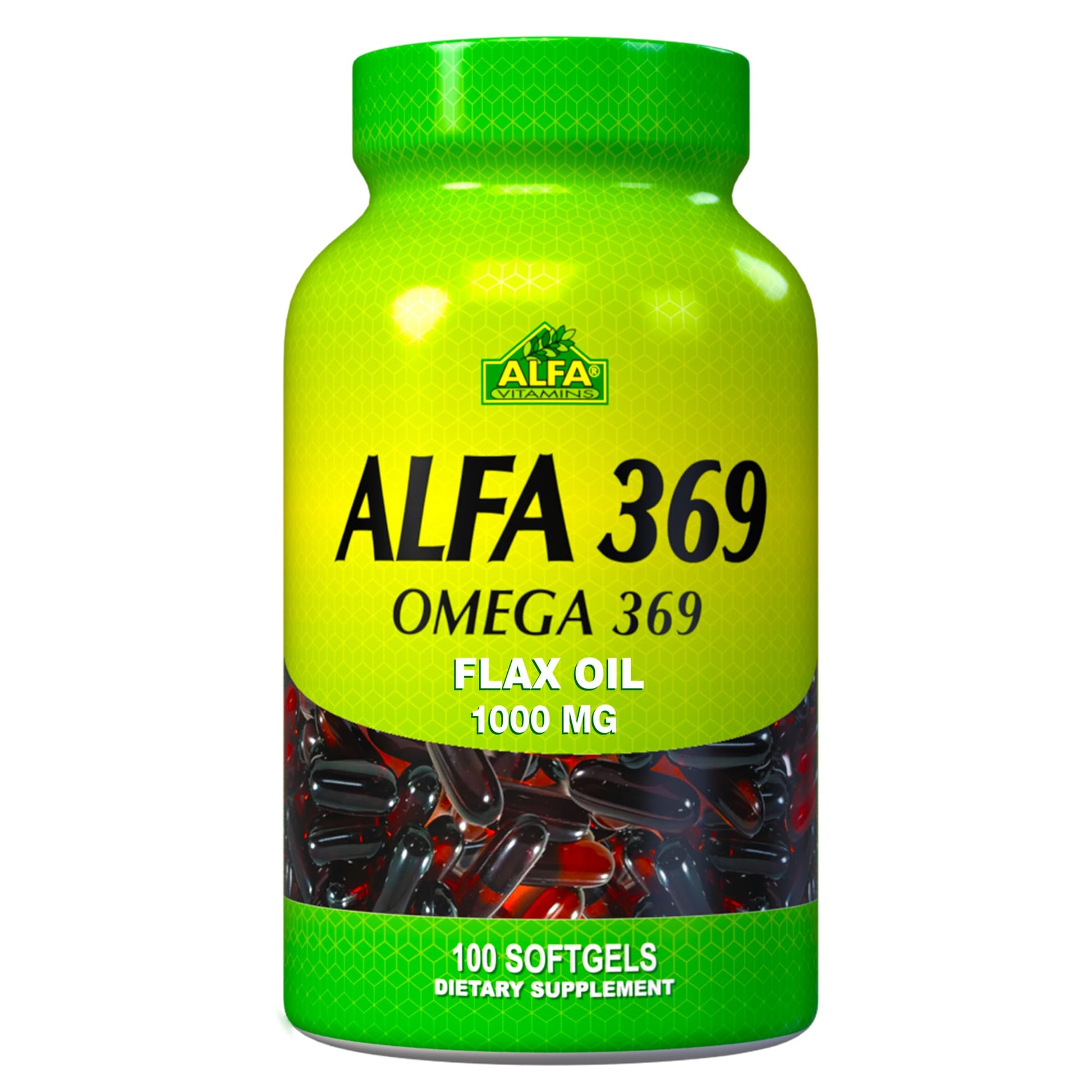 ALFA VITAMINS Alfa 3-6-9 1000 Mg Nutrition Supplement Softgels, 100 Count