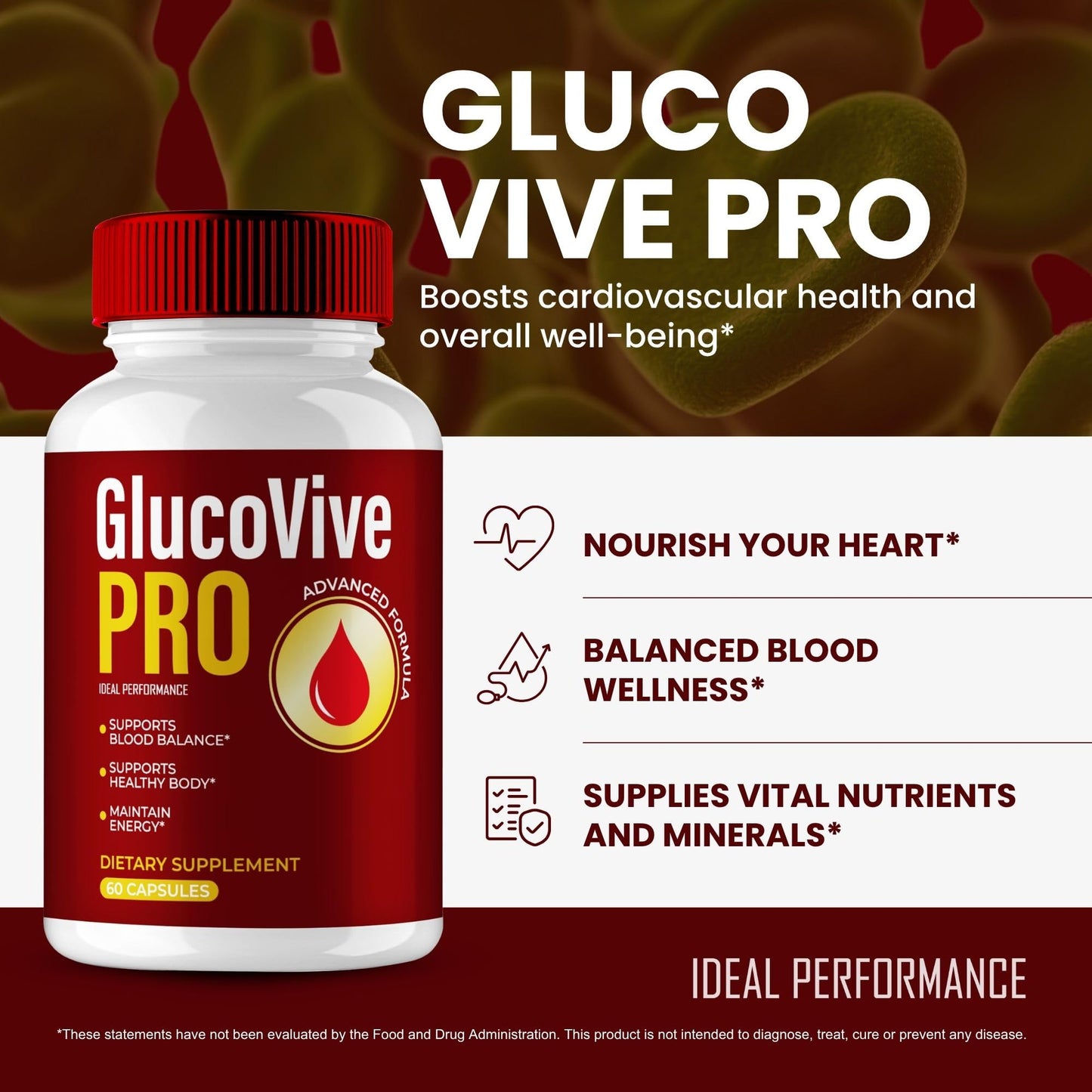 IDEAL PERFORMANCE Glucovive Pro Capsules, 300 Count